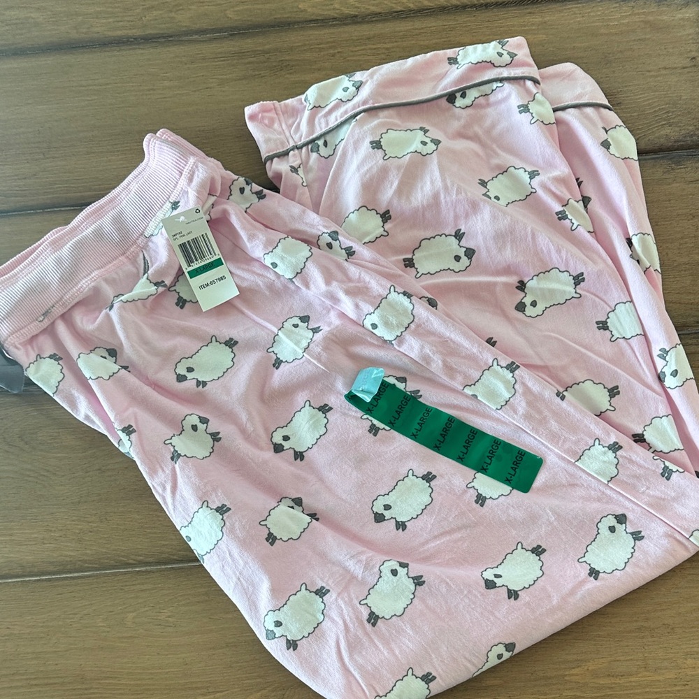 Nautica Pink Sheep Print Pajama Set